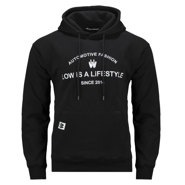 LOW iS A LiFESTYLE® Automotive Fashion Hoodie black